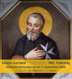 Der selige Gerhard, Ordensgründer der Malteser, starb am 3. September 1120 in Jerusalem. Foto: Malteser